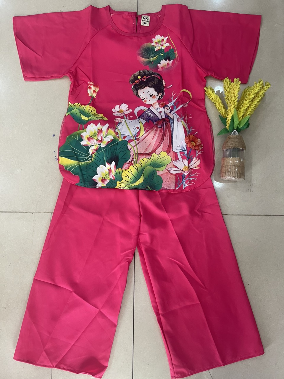  [14-22kg] Áo bà ba cách tân cho bé gái , chất vải lụa mềm mại (TT153)