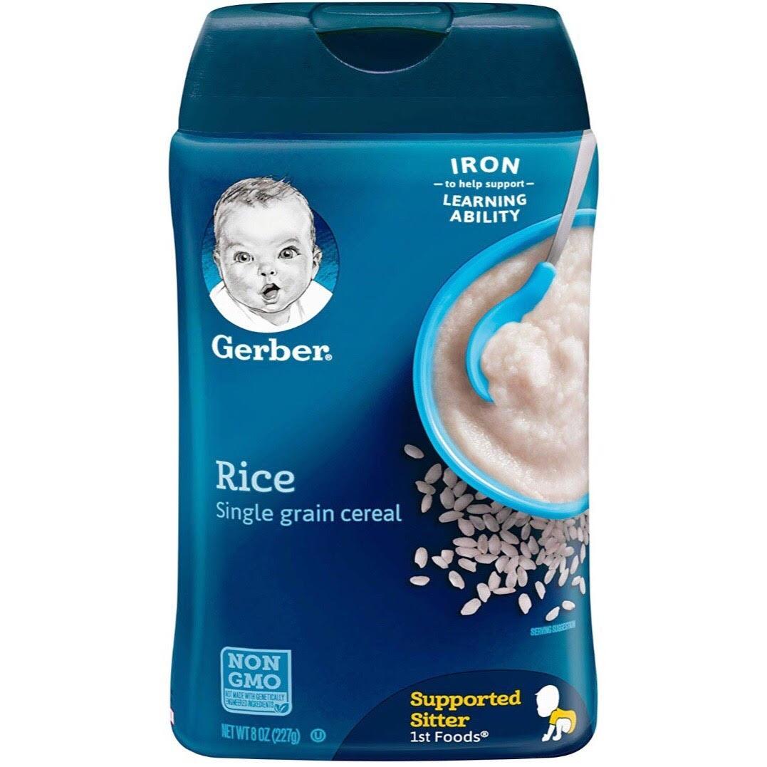 Bột ăn dặm Gerber Gạo từ nguyên liệu không biến đổi Gen cho bé 4 tháng tuổi