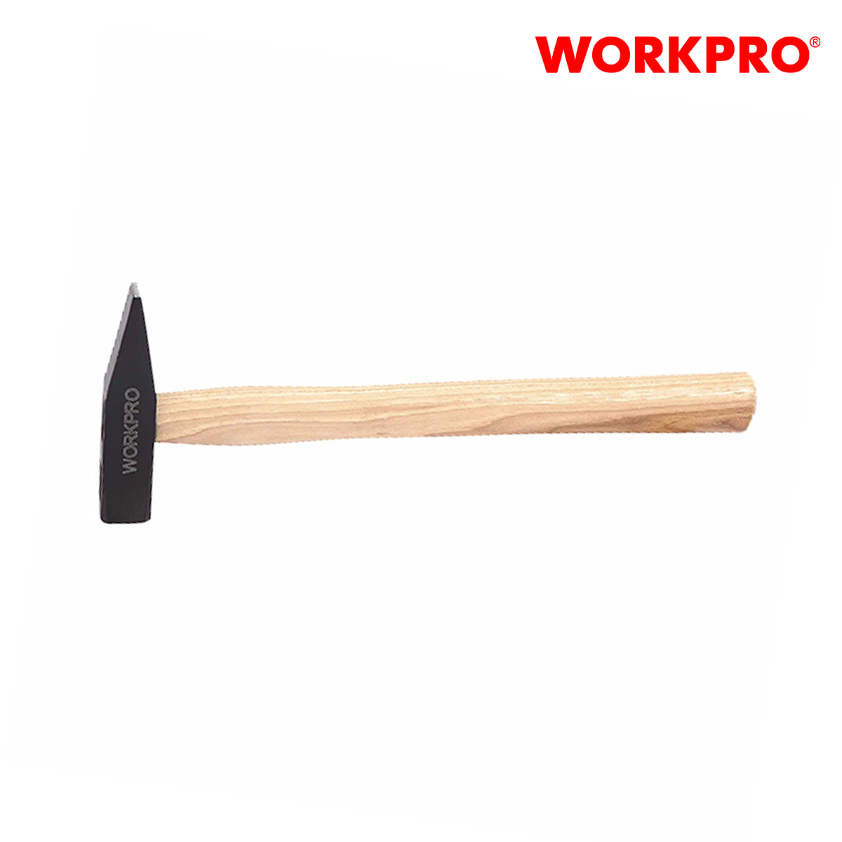 Hammer with solid wood handle (500g), workpro-wp241019