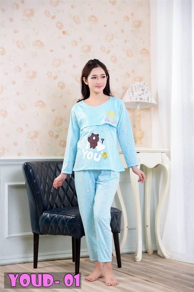 Bộ Bầu Và Sau Sinh I LOVE YOU, Form Đại 70-90kg.
