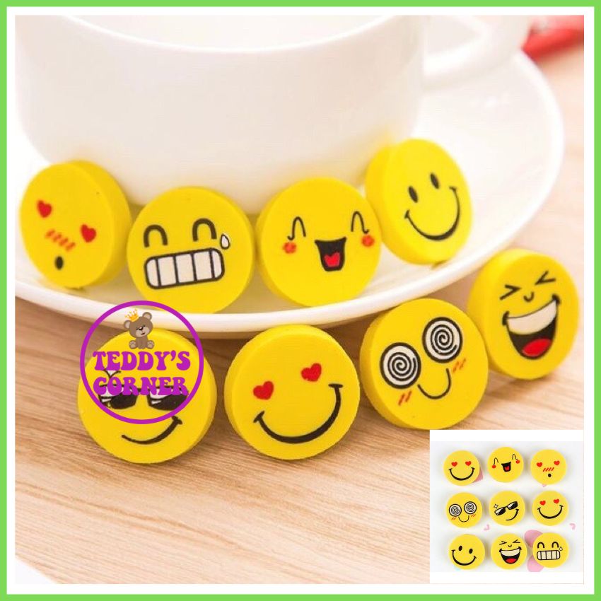 Túi Gồm 4 Viên Tẩy Mặt Cười (Tẩy Hình Mặt Cười); TEDDY CORRNER