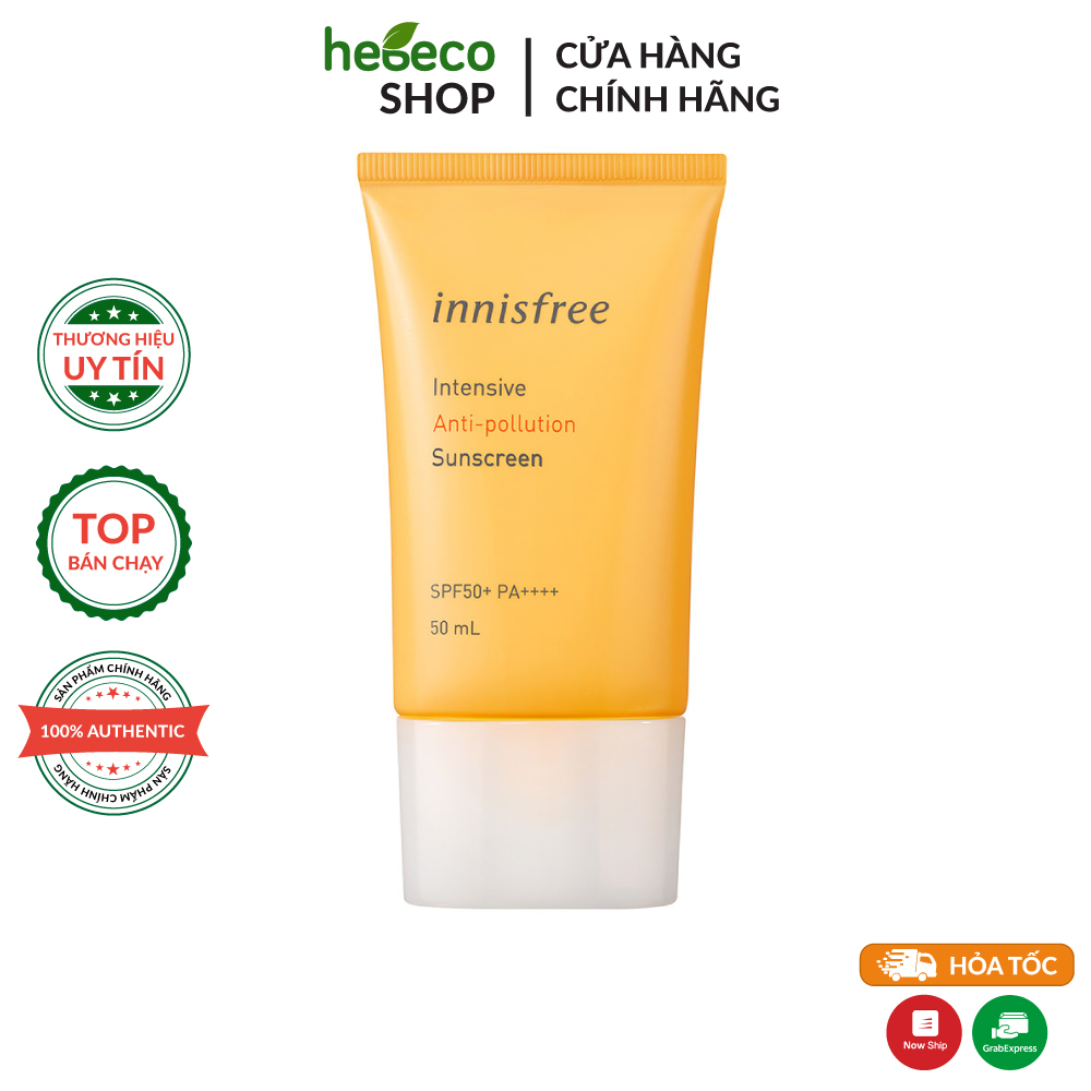 Kem chống nắng chống thấm nước innisfree intensive anti - pollution sunscreen 50ml - hàn quốc, cam kết hàng đúng mô tả, chất lượng đảm bảo an toàn đến sức khỏe người sử dụng