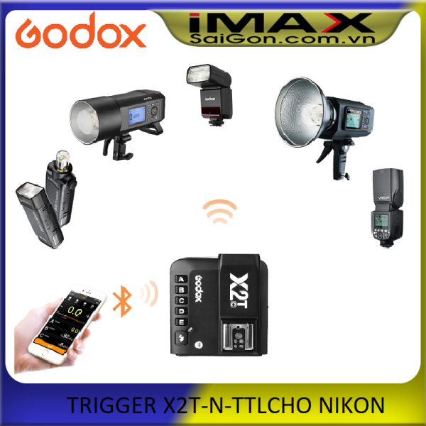 Điều khiển đèn Godox X2T-N-TTL 2.4G Wireless Flash Trigger cho Nikon