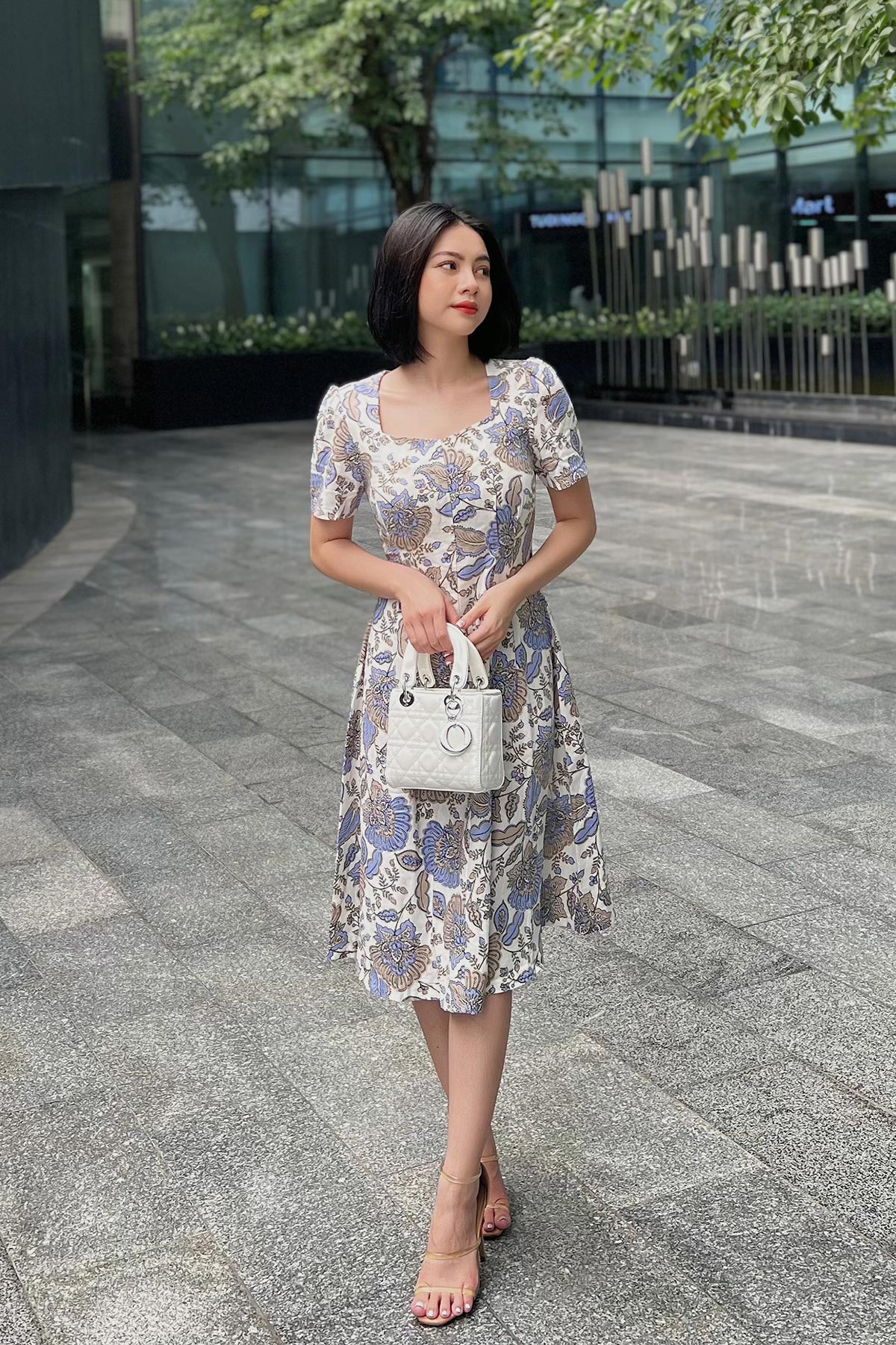 Đầm Xòe Lamer Chiết Ly Eo L63L23H026