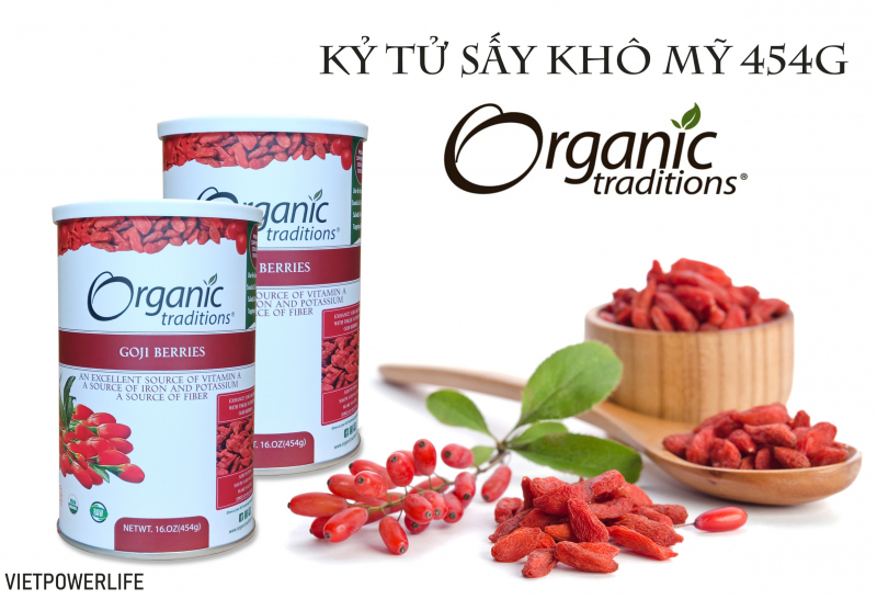 KỶ TỬ SẤY KHÔ HỮU CƠ ORGANIC TRADITION MỸ (HỘP)