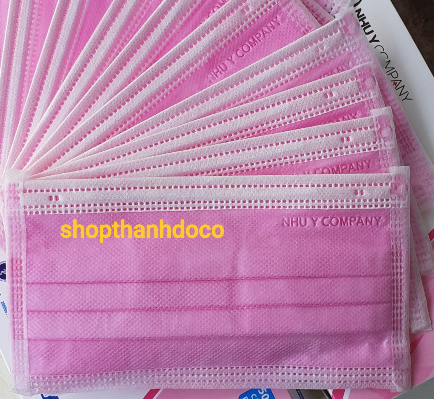 KHẨU TRANG Y TẾ NHƯ ( CABON 5 HỘP 250 CÁI ) HỒNG