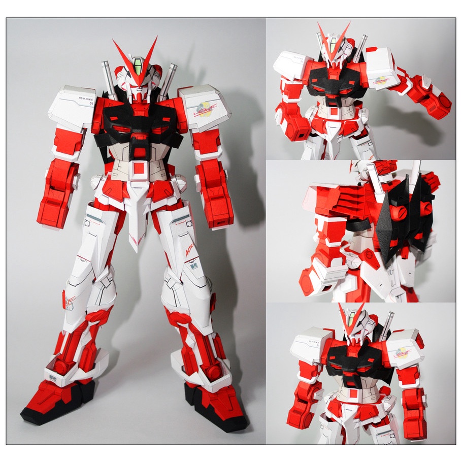 Mô hình giấy gundam mbf-p02 astray red frame