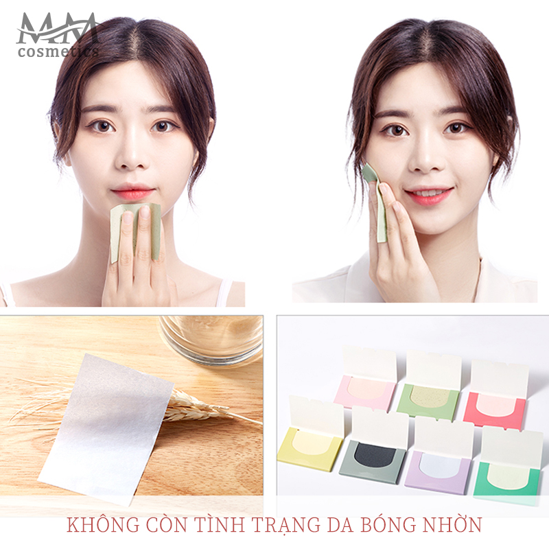 (Chính hãng) Giấy thấm dầu cao cấp 100 miếng Maycreate ( Mẫu Mới )