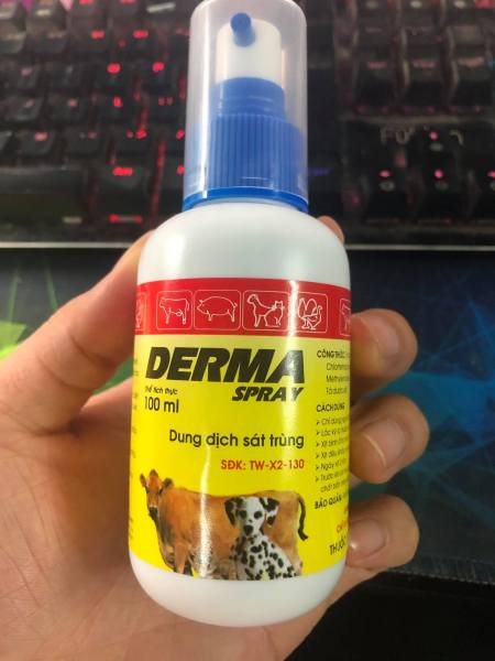 Chai Derma Spray 100ml - Xịt vết thương ngoài da chó mèo - Phụ kiện chó mèo-ShopPetAz