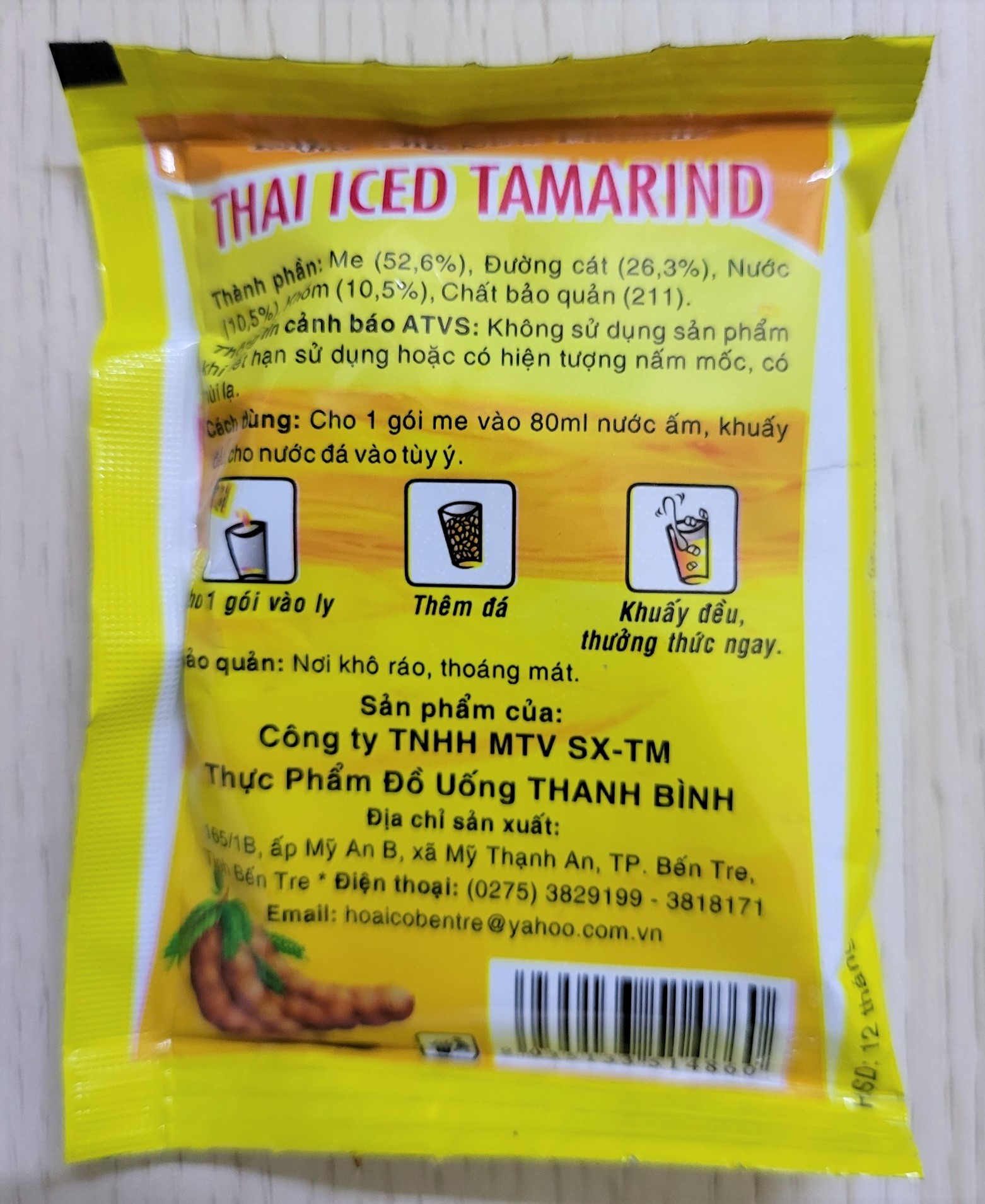 (gói 50g) ĐÁ ME (Me Thái Lan Hạt Mềm) THANH BÌNH Thai Iced Tamarind