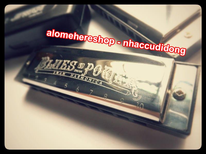 Kèn harmonica Swan BluesPower SW1020H Key C (Bạc)(Đen)