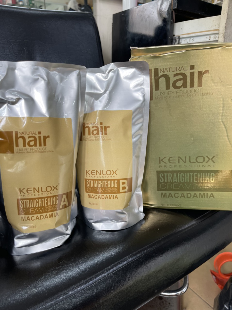 Kem Ép Tóc Kenlox thơm mùi cafe Macadamia 1000ml x2
