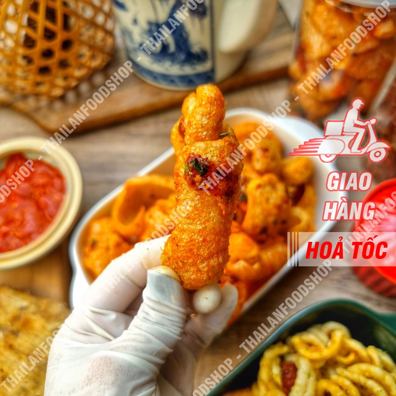 Da Heo Quay Giòn Sốt Mắm Hành - Lon 130gr