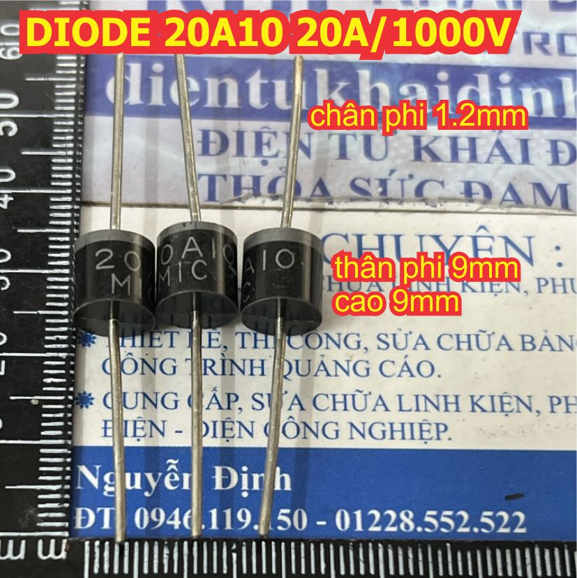 20 con DIODE chỉnh lưu 1 chiều 6A10 10A10 20A10 6A 10A 20A 1000V kde1473