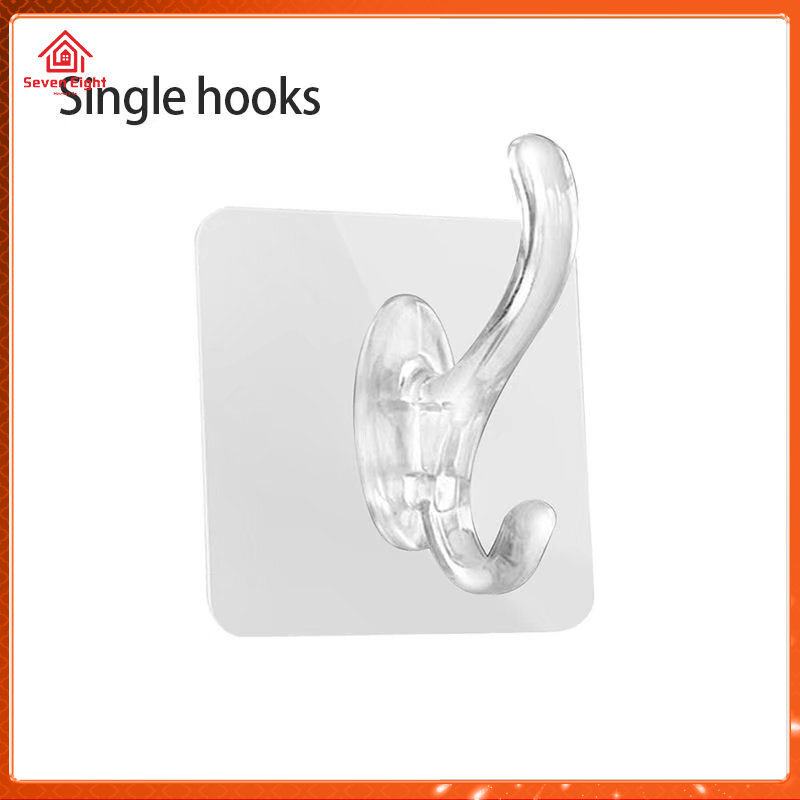 Ready Stock Transparent Adhesive Wall Hook Kitchen Single Hook Bathroom Towel Hook Multifunctional Storage Hook