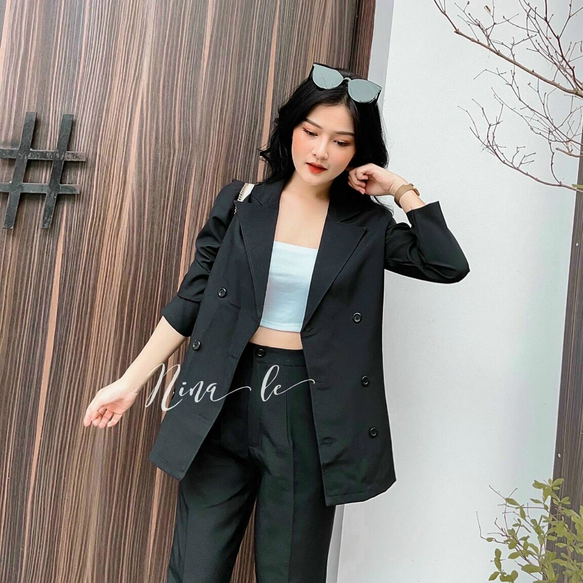 Set vest dài trơn 3 món cotton lạnh