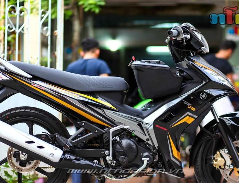 Tem rời ex nhỏ dán xe đen - tem cao cấp - tặng logo - ver 10