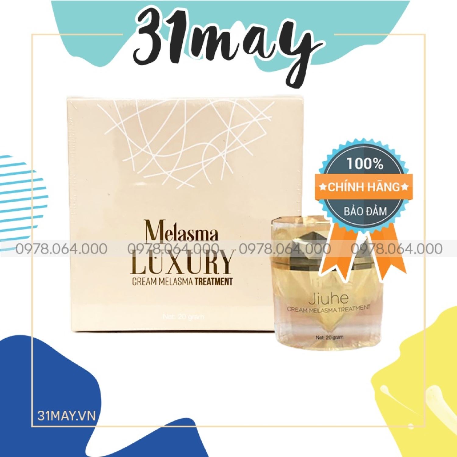 Kem Face Nám Jiuhe Melasma Luxury 20gr Thanh Tô Cosmetics Chính Hãng