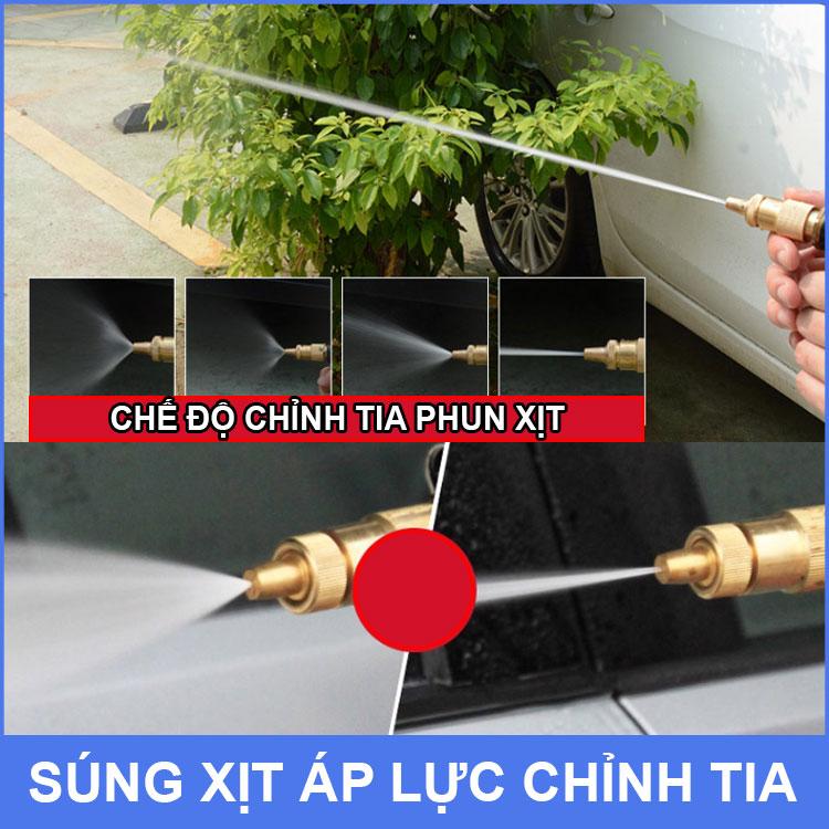 Vòi xịt rửa áp lực chỉnh tia