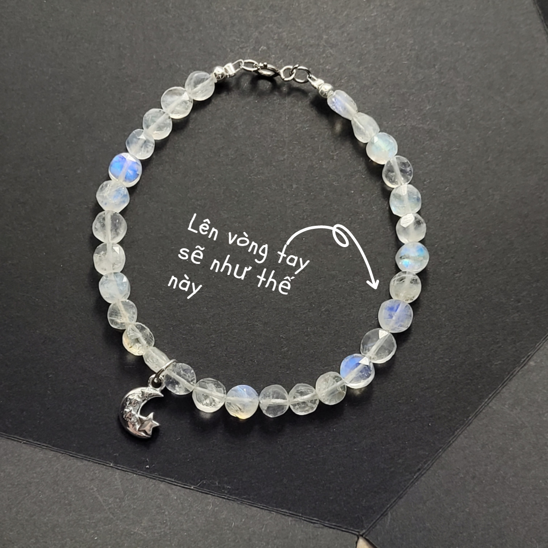 [1 viên] Hạt lẻ đá Moonstone dẹp 4-5mm