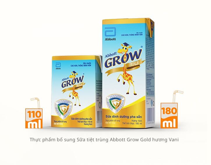 Thùng Sữa Pha Sẵn Abbott Grow nước 180ml Hương Vani