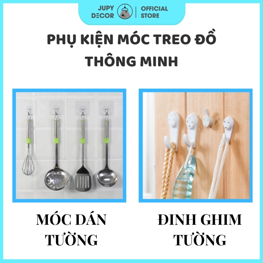 [FREESHIP] Móc Dán Tường, Đinh Ghim Tường 4 Chân JD15 Phụ Kiện Móc Treo Đồ Thông Minh, Đa Năng, Chịu Lực Cao, Chắc Chắn, Không Cần Khoan Đục Tường Cực TIện Lợi - Jupy Decor