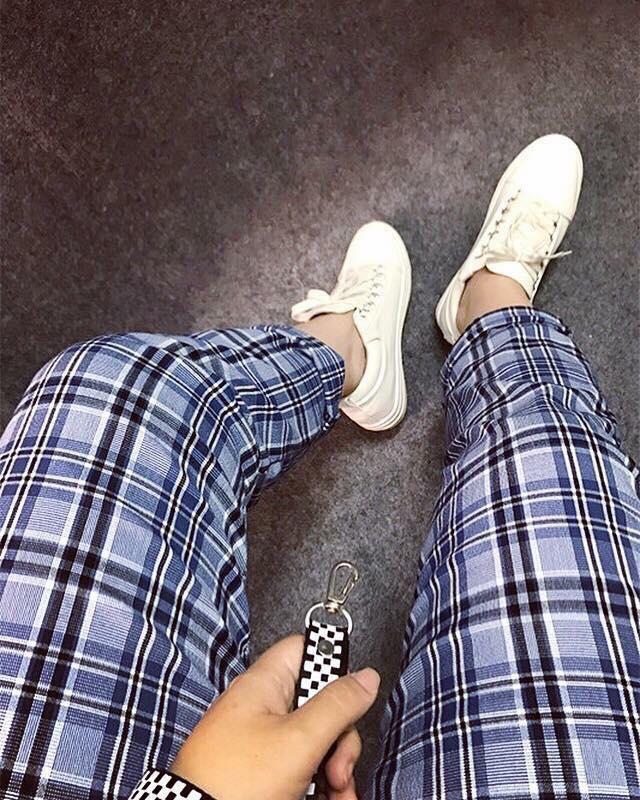 Quần CARO PLAID PANTS nam nữ Unisex (cari xám, size M L XL)