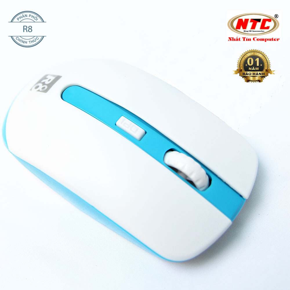 Chuột không dây wireless R8 1702 thiết kế đơn giản thời trang - thích hợp dùng văn phòng (Nhiều màu)