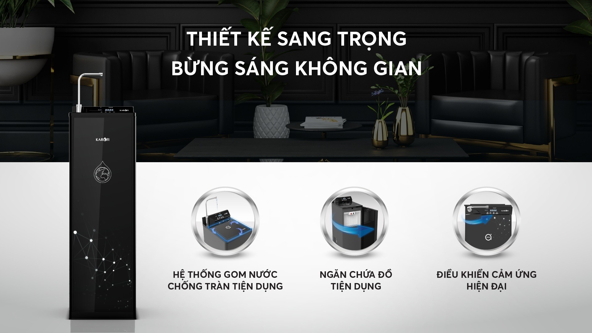 Máy lọc nước nóng lạnh Karofi KAD-D88