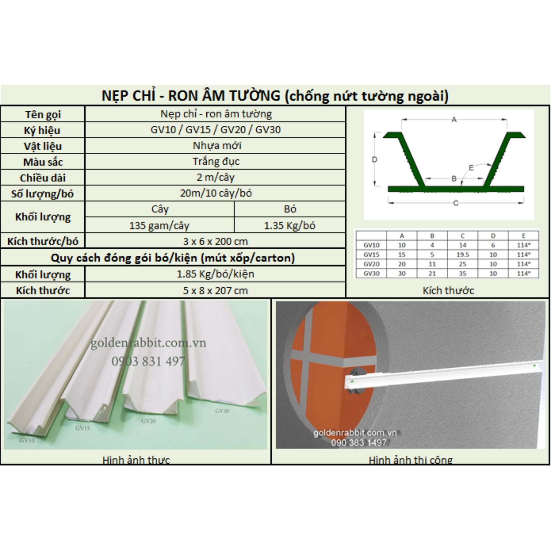 [HCM]NẸP CHỈ - RON ÂM TƯỜNG GV 20