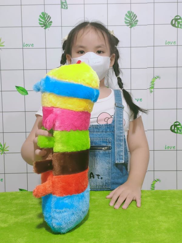 Gối ôm sâu lông size lớn gối ôm ngủ dễ thương cho bé 100% gòn mịn ảnh thật