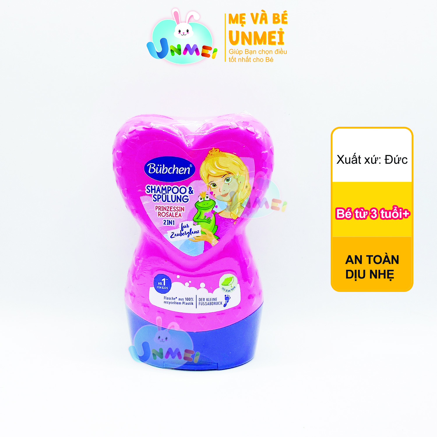Dầu gội và xả Bubchen Công Chuá Rosalea (2 in 1) 230ml