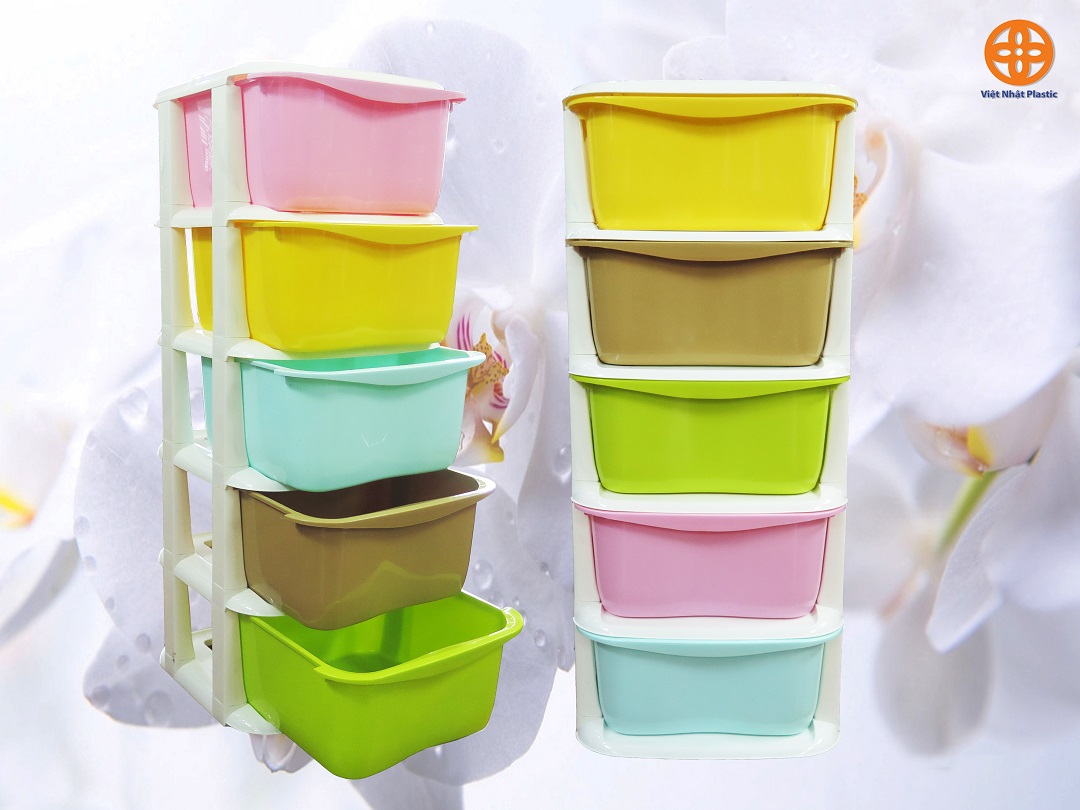 tủ nhựa đa sắc 5 tầng việt nhật