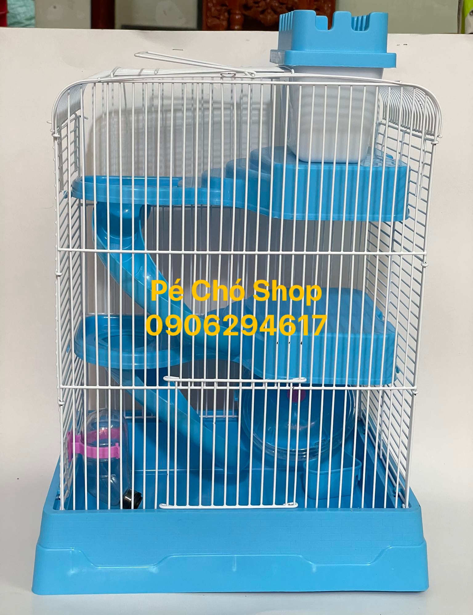 [HCM]Lồng hamster Hoàng Tử 3 Tầng vui chơi thỏa thích .
