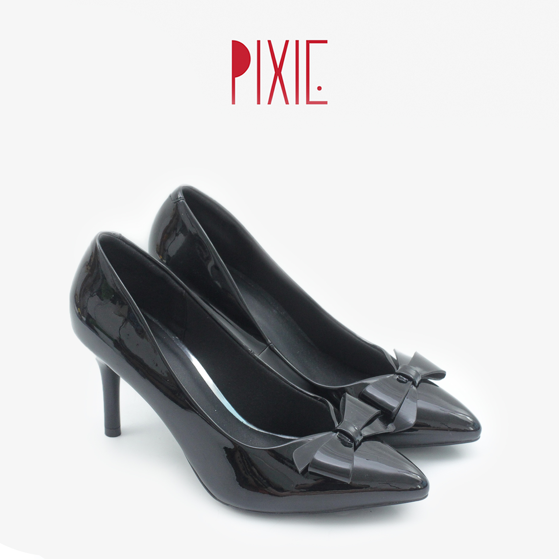 BÁO GIÁ GIÀY CAO GÓT 7CM DA BÓNG GẮN NƠ PIXIE MÀU ĐEN P259 (STORE 5703) | Shopee Lazada Sendo Tiki mới nhất 4 Giày Cao Gót 7cm Da Bóng Gắn Nơ Pixie P259