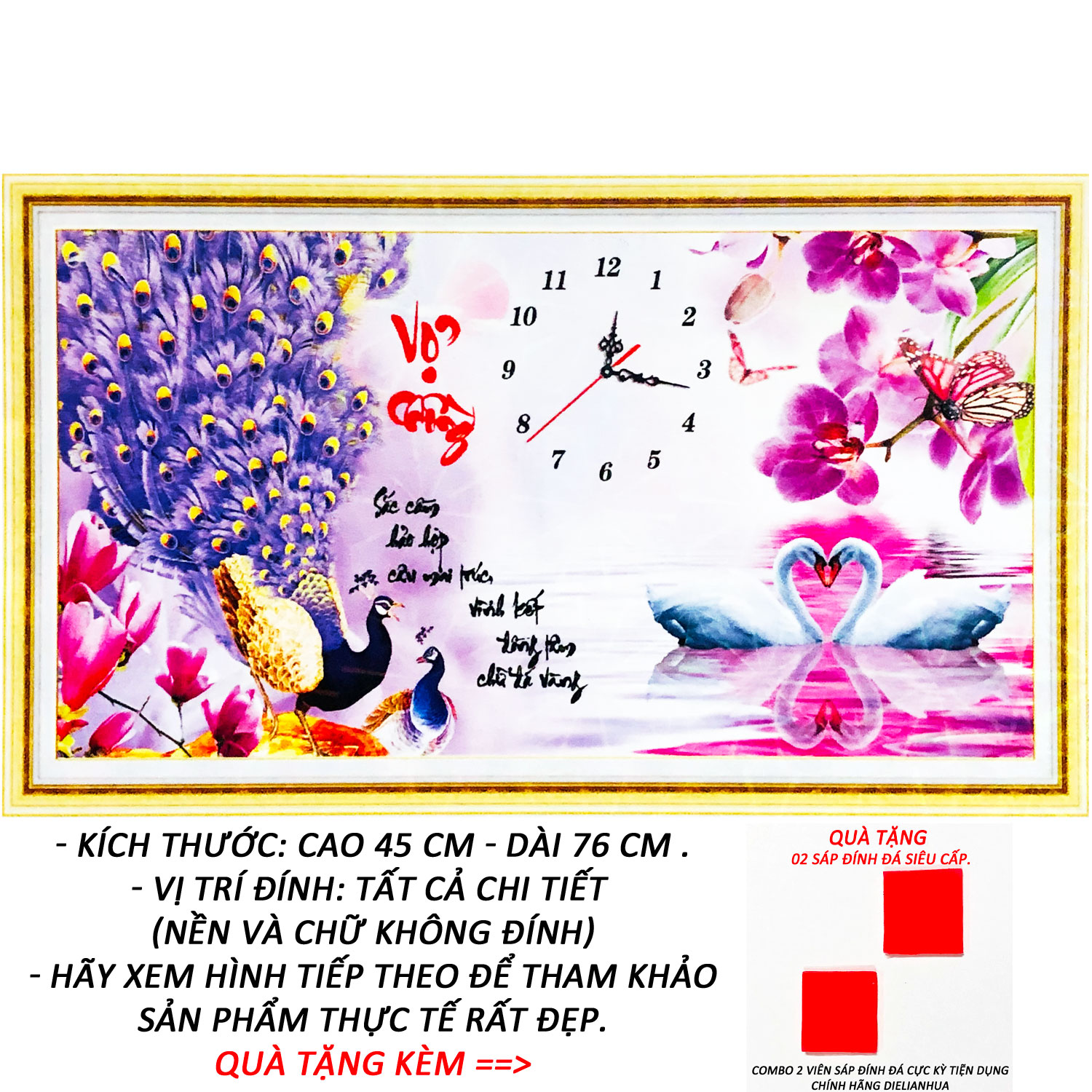 Tranh Đính Đá Tự Làm - Vợ Chồng Nghĩa Nặng Tình Sâu 27 - Tranh Minh Hiền (TỰ ĐÍNH ĐÁ)