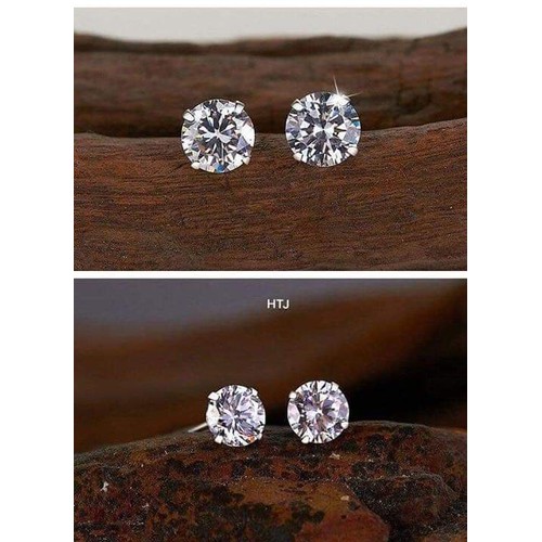 Bông tai titan đá pha lê sáng chíu 4mm ĐV: 2 chiếc BT01