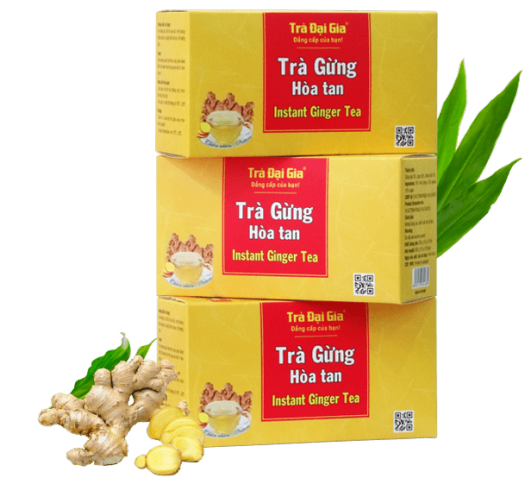 Trà Gừng hòa tan (hộp 5g x 20 gói) - Trà Đại Gia