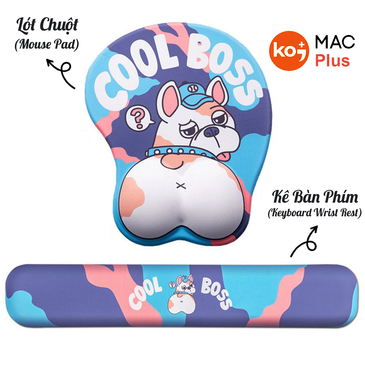 Kojmac mouse pad 3D silicone cat paw prints wrist rest cushion (wrist healing, hand bottle, premium mouse pad) -Pka073