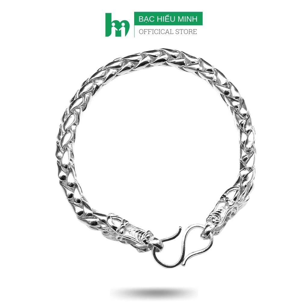 Lắc tay nam bằng bạc ta bạc hiểu minh ltn021 đầu rồng 1 cây