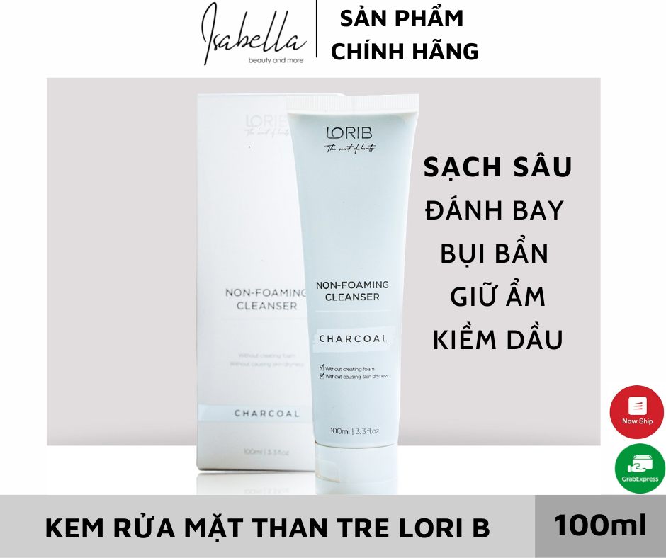 [HCM]Kem Rửa Mặt Than Tre Không Bọt - Charcoal Lori B