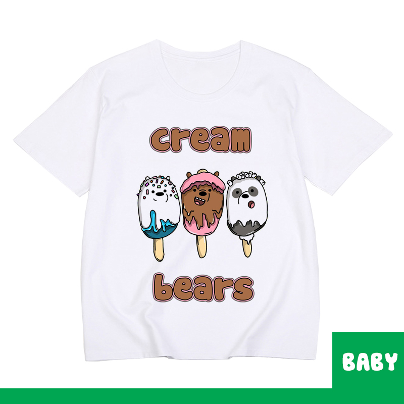 Áo thun dành cho bé " cream bears " chất vải mềm mịn thoáng mát - btbb15 - lavieshop