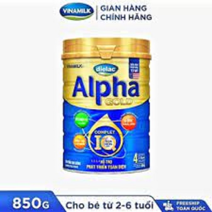 [HCM]SỮA BỘT VINAMILK ALPHA GOLD SỐ 4 850G