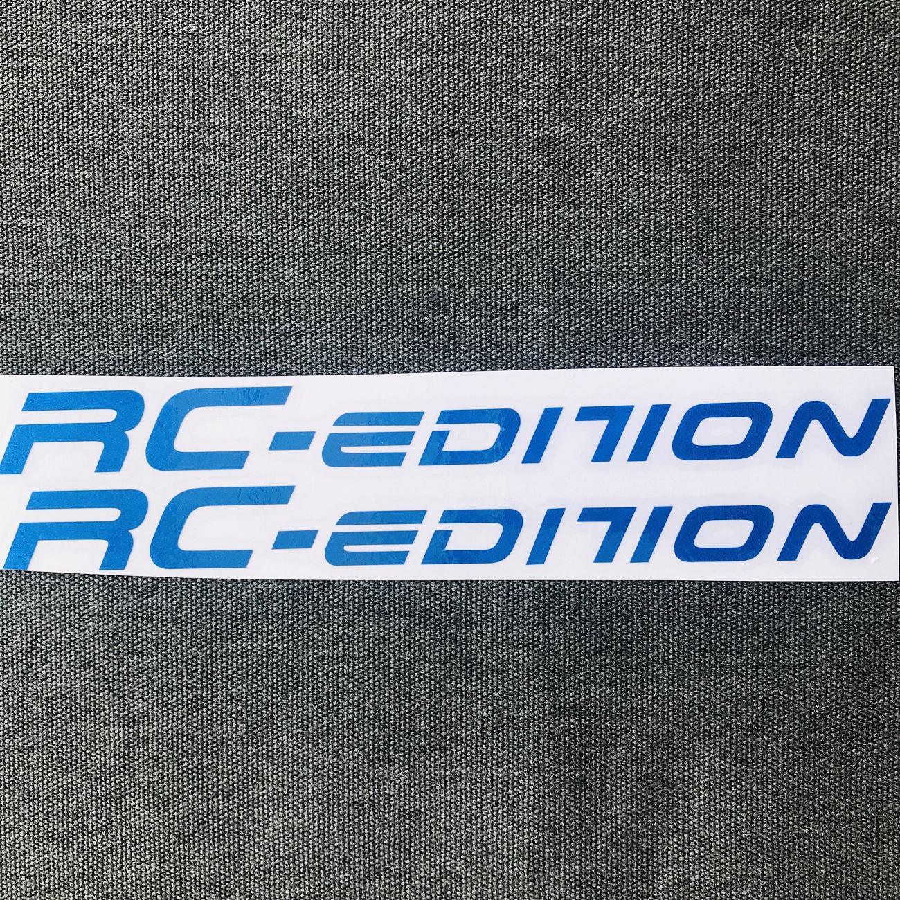 Bộ tem dán phuộc xe máy kiểu RC-EDITION, tem chữ kiểu độc đáo thể hiện cá tính (màu XANH DƯƠNG)