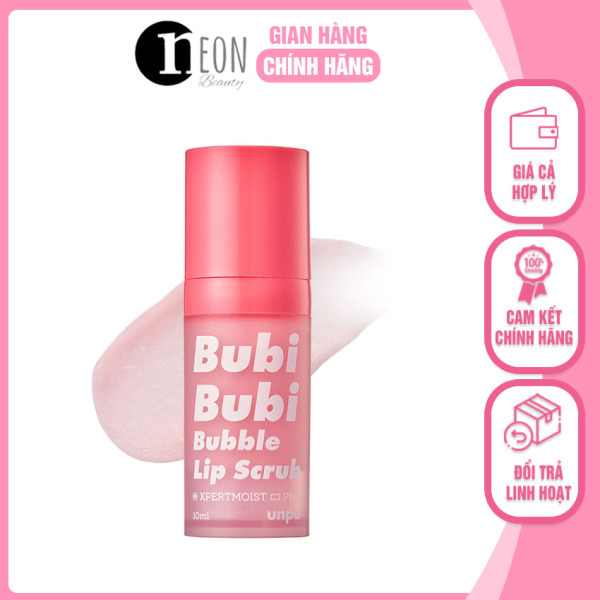 [FREESHIP] tẩy tế bào chết môi Unpa Cosmetics Bubi Bubi Bubble Lip Scrub 10ml NB60 giúp các vẩy da chết bong ra dễ dàng, không gây tổn thương cho làn da môi mỏng manh - NEON BEAUTY nhập khẩu