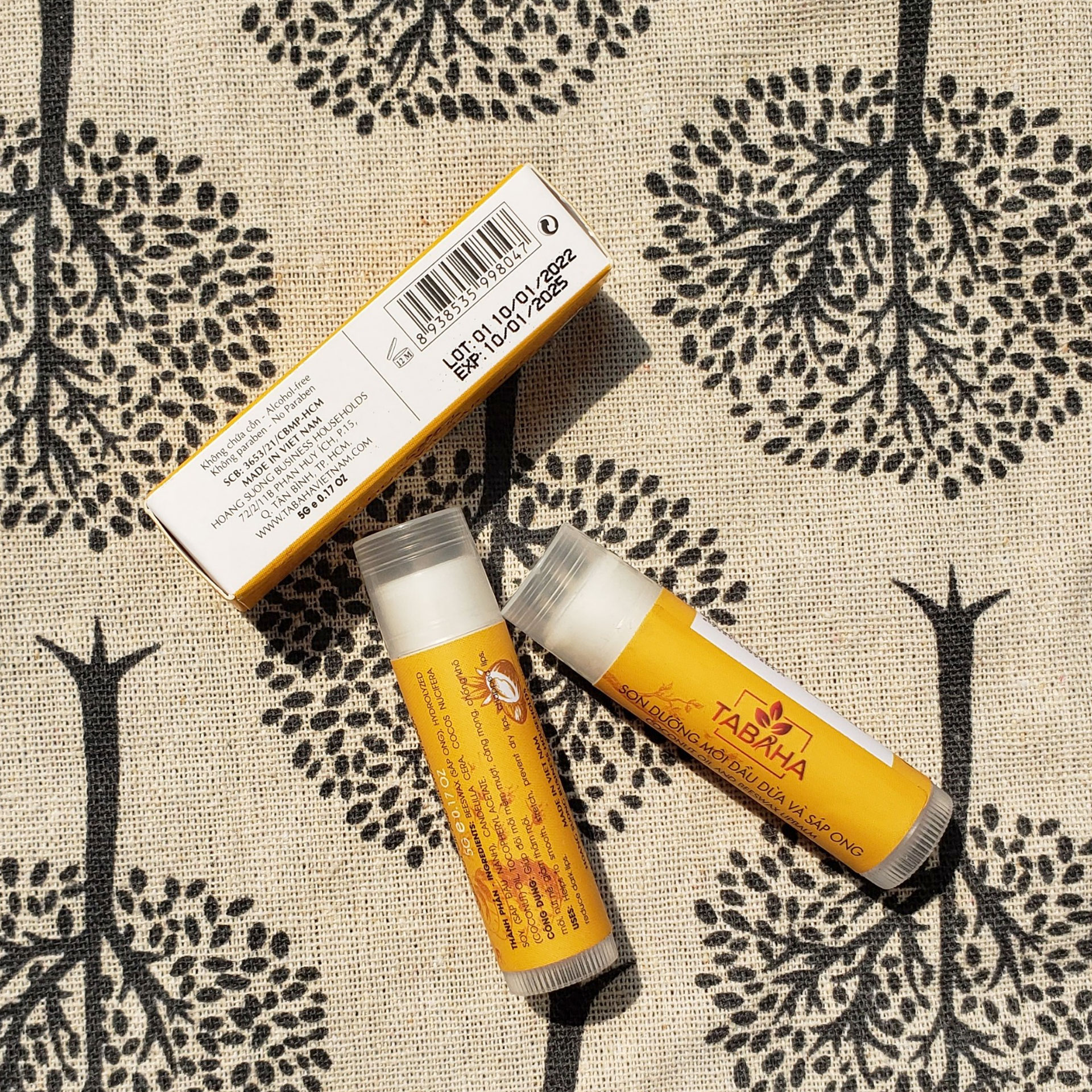Bộ 5 cây Son dưỡng môi Lip Balm Tabaha 5g
