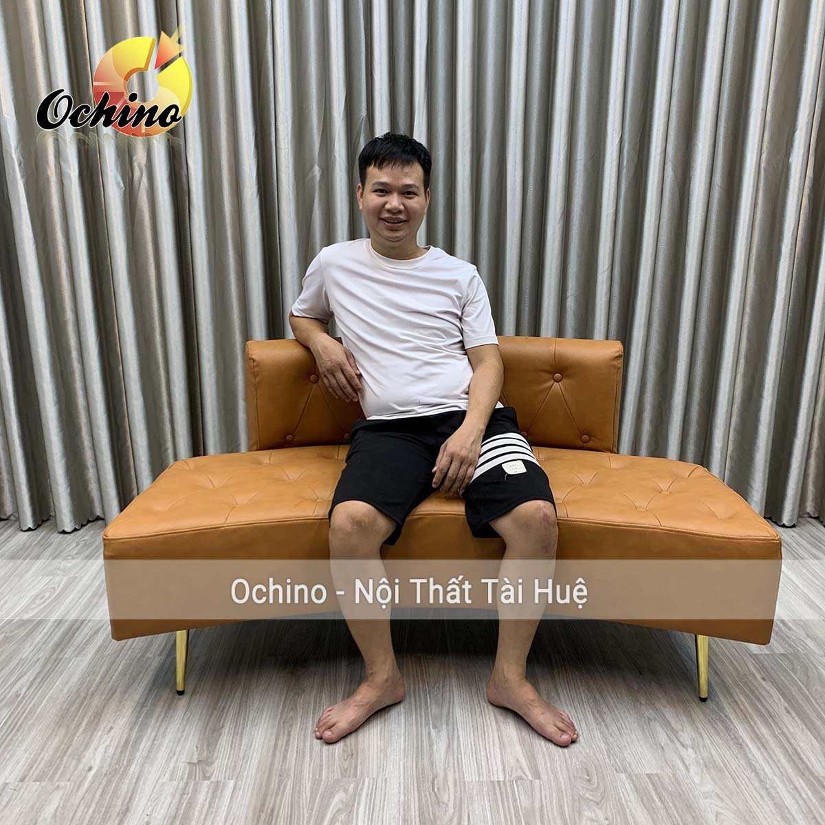 (FREESHIP) Ghế Sofa Nguyệt Để Phòng Khách Bọc Da Cao Cấp 1m4 (Hàng Sẵn)