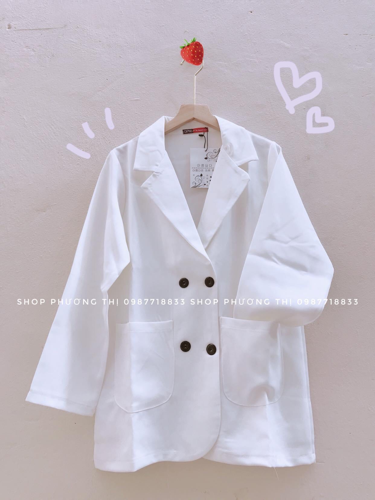 Áo blazer trơn hàn quốc 1 lớp (hình thật shop chụp/sẵn)