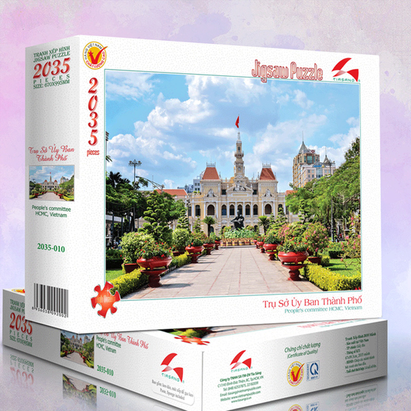 Tranh xếp hình 2035 mảnh - trụ sở ủy ban thành phố hồ chí minh