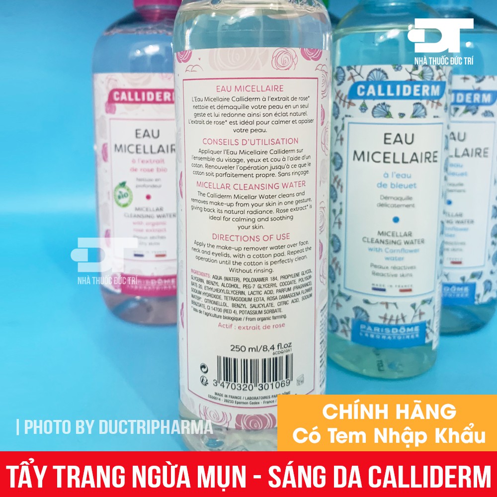 Nước Tẩy trang Calliderm Eau Micellaire Nhập Khẩu Pháp